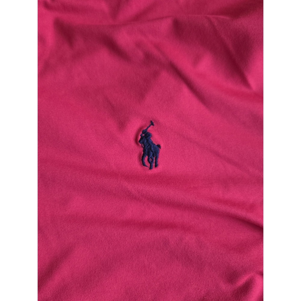 Polo Golf Ralph Lauren Pullover Mens Large 1/4 Zip Up Red Blue Lightweight - Picture 3 of 15